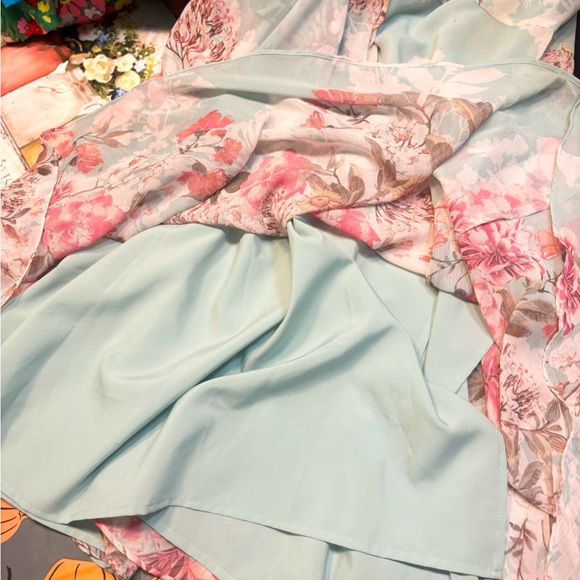 - Eliza J Romantic Floral Wrap maxi dress size 8 - Picture 10 of 11